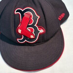Boston Red Sox logo, New Era , 59Fifty, Sz 7 5/8 Baseball Cap/Hat, Black, MLB